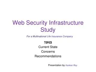 web security infrastructure study