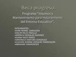 beca progreso