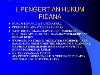 l pengertian hukum pidana