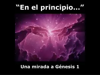 en el principio