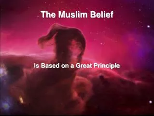 is based on a great principle