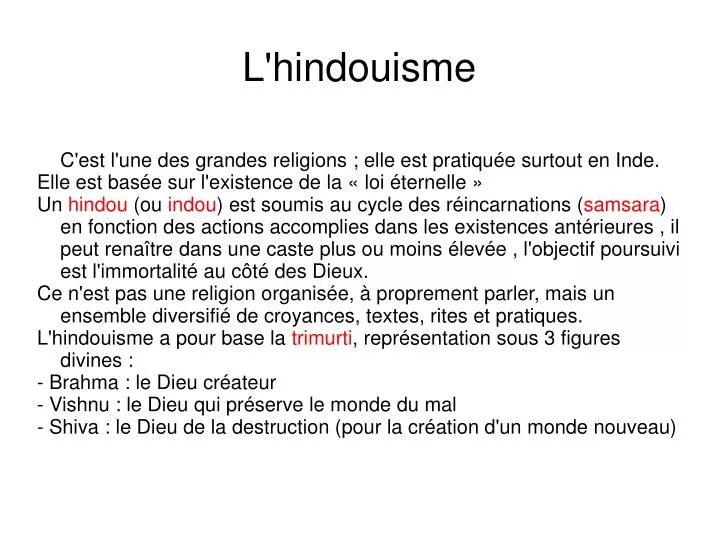 l hindouisme