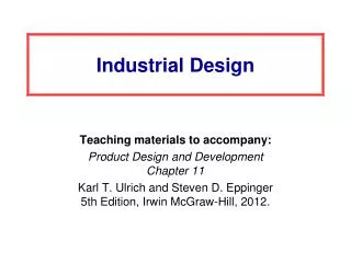 PPT - Industrial Product Design PowerPoint Presentation, free download ...