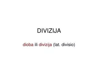 divizija