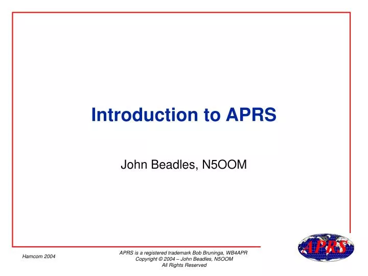 introduction to aprs