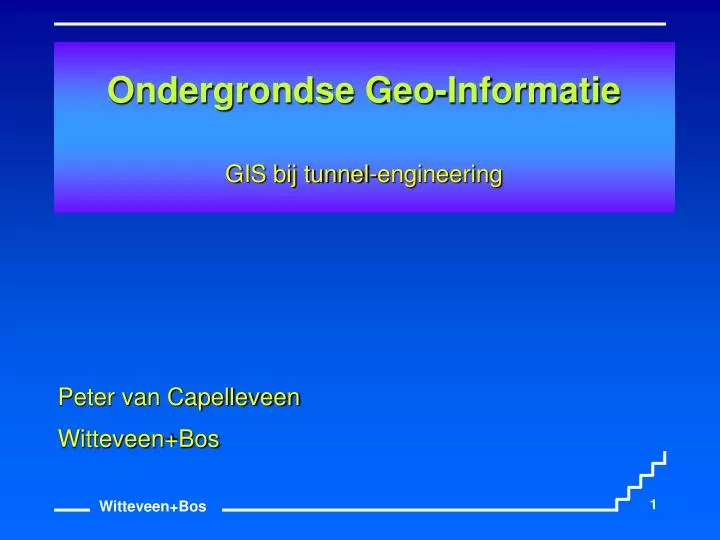 ondergrondse geo informatie gis bij tunnel engineering