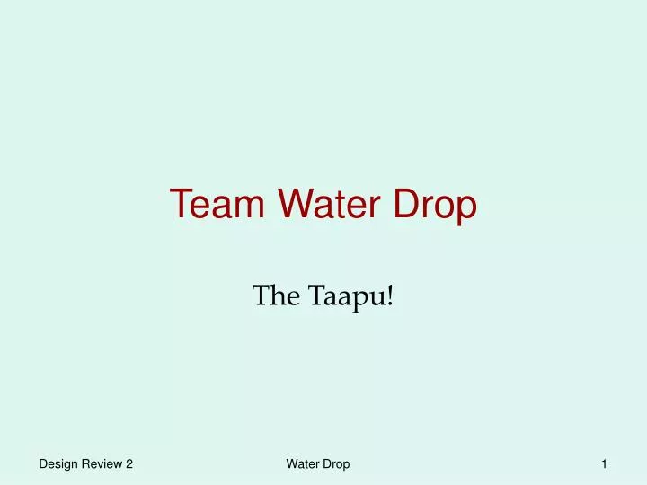 team water drop