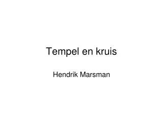 tempel en kruis