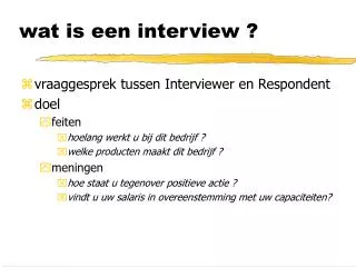 wat is een interview