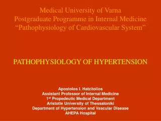 PREVALENCE AND DEFINITION OF ARTERIAL HYPERTENSION