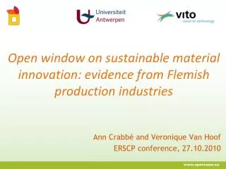 Open window on sustainable material innovation: evidence from Flemish production industries