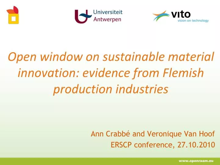 open window on sustainable material innovation evidence from flemish production industries
