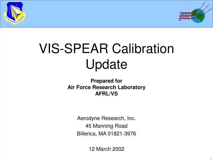 vis spear calibration update