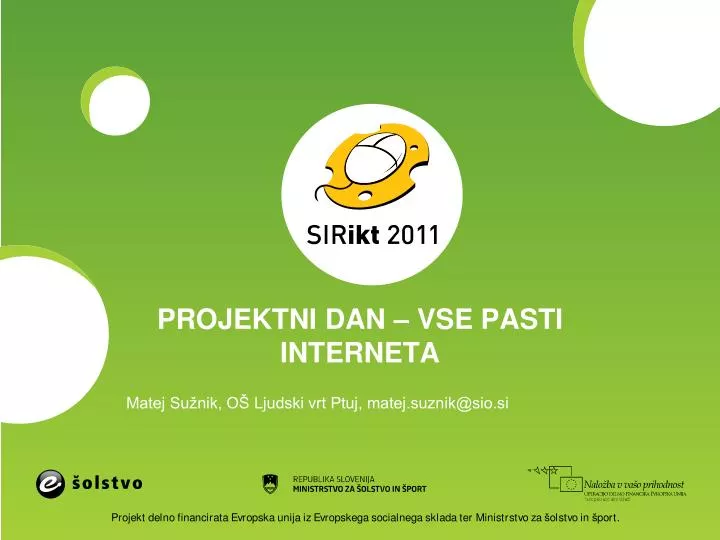 projektni dan vse pasti interneta