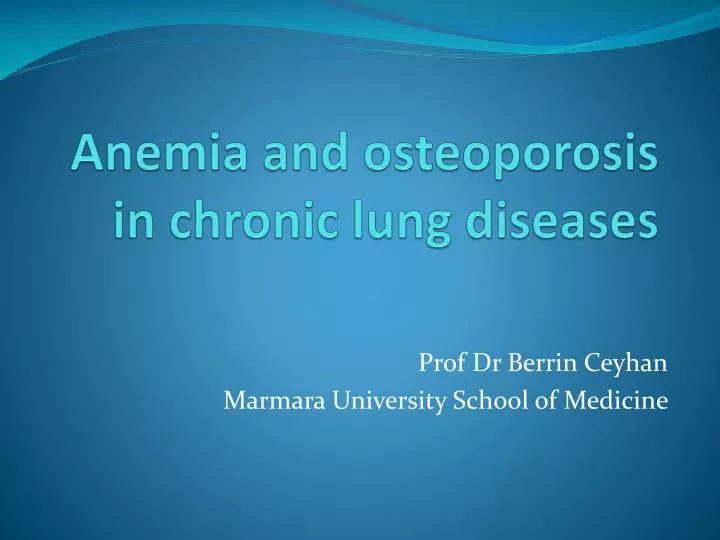 a nemi a and osteoporosis in chronic lung diseases