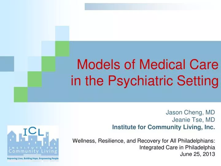 models of medical care in the psychiatric setting