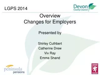 Overview Changes for Employers