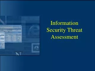 Information Security Threat Assessment