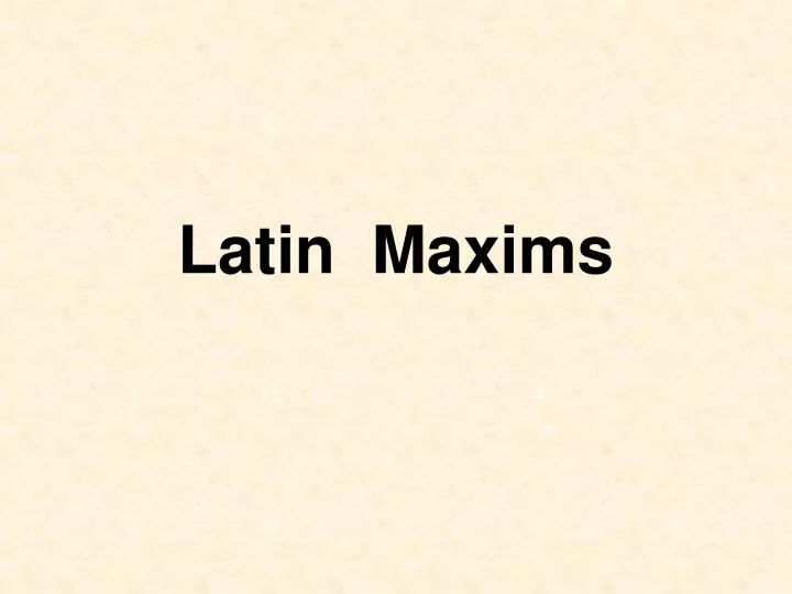 latin maxims