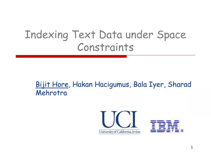 indexing text data under space constraints