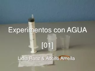 experimentos con agua