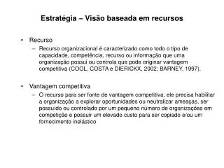 estrat gia vis o baseada em recursos