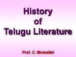 History of Telugu Literature