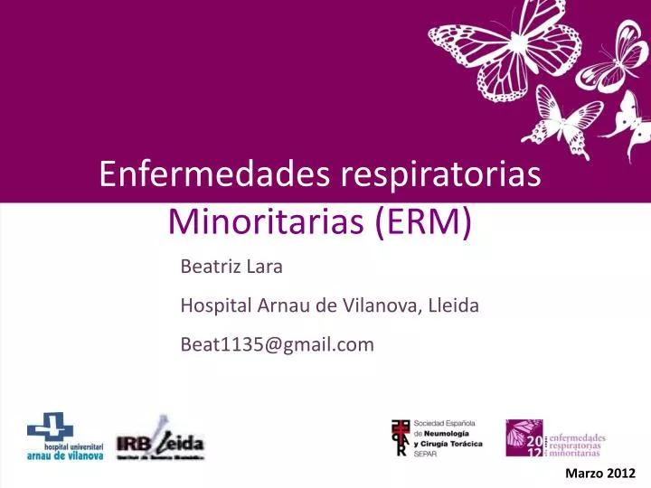 enfermedades respiratorias minoritarias erm