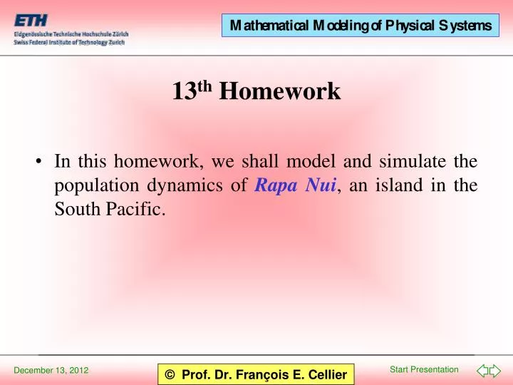 13 th homework