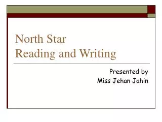 North Star Reading and Writing