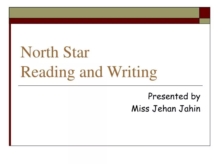 north star reading and writing