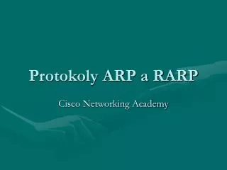 protokoly arp a rarp