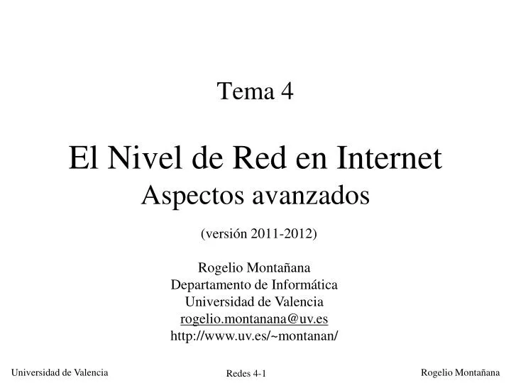tema 4 el nivel de red en internet aspectos avanzados versi n 2011 2012