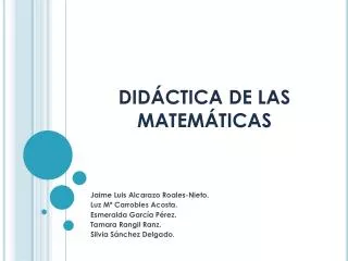 did ctica de las matem ticas