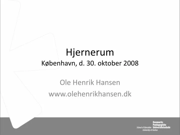 hjernerum k benhavn d 30 oktober 2008