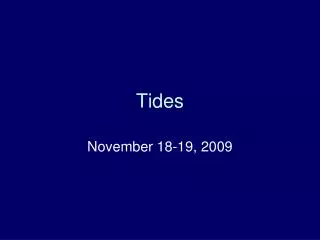 Tides