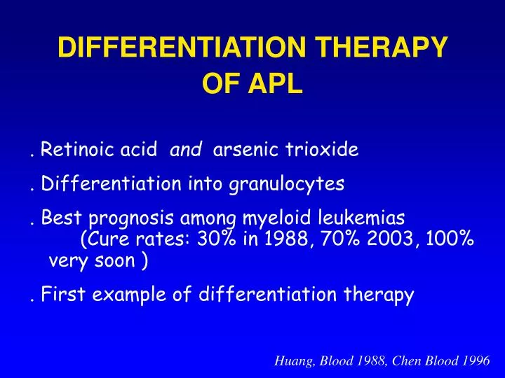 differentiation therapy of apl