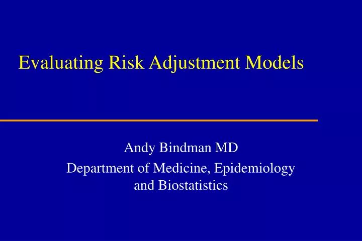 evaluating risk adjustment models