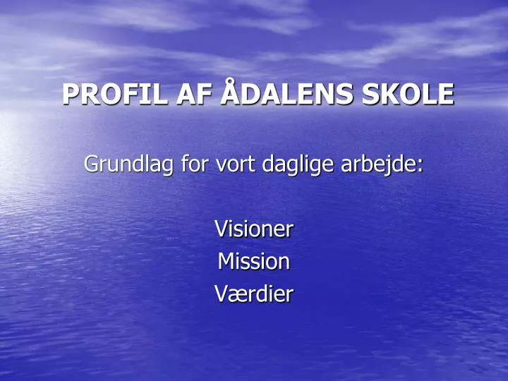 profil af dalens skole