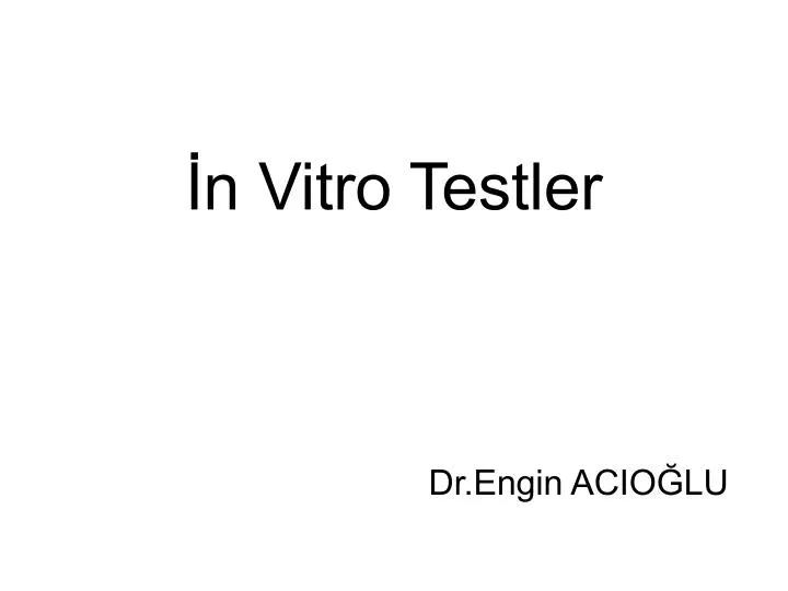 n vitro testler