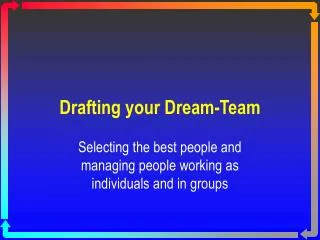 Drafting your Dream-Team