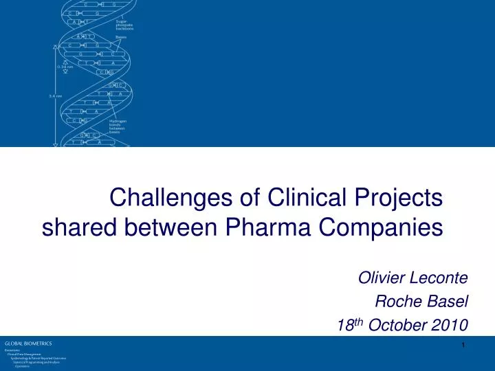 challenges of clinical projects shared between pharma companies