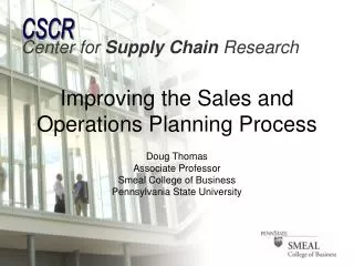 Improving the Sales and Operations Planning Process