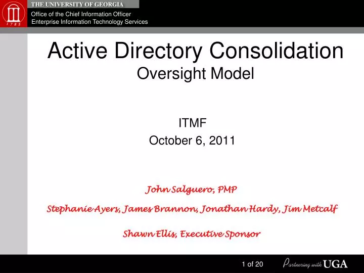 active directory consolidation oversight model