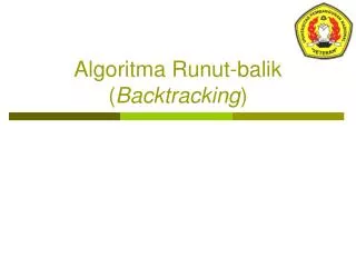 algoritma runut balik backtracking