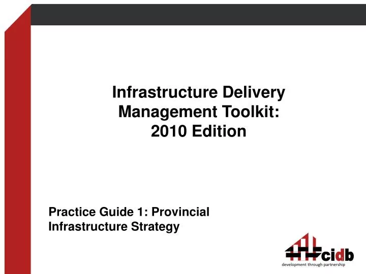 infrastructure delivery management toolkit 2010 edition