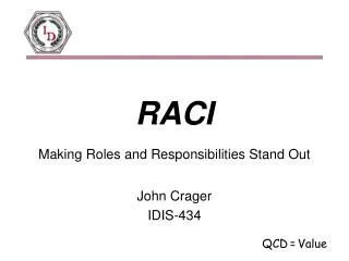 RACI Making Roles and Responsibilities Stand Out