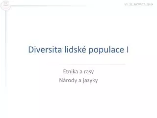diversita lidsk populace i