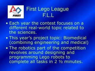 First Lego League F.L.L