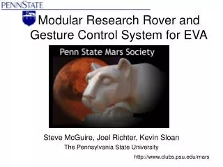 Modular Research Rover and Gesture Control System for EVA